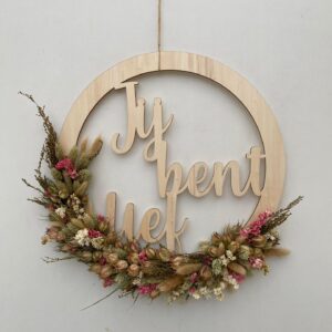 Houten naamkrans