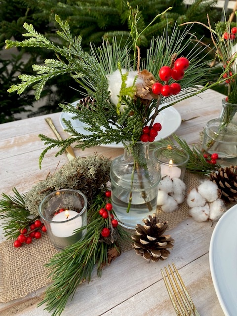 Tafelbox ‘Natuurlijke Kerst’ – Complete kersttafelversiering in een doos - Afbeelding 4
