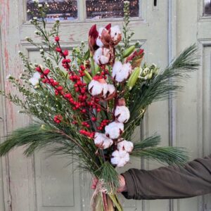 Feestelijk boeket met lichtjes