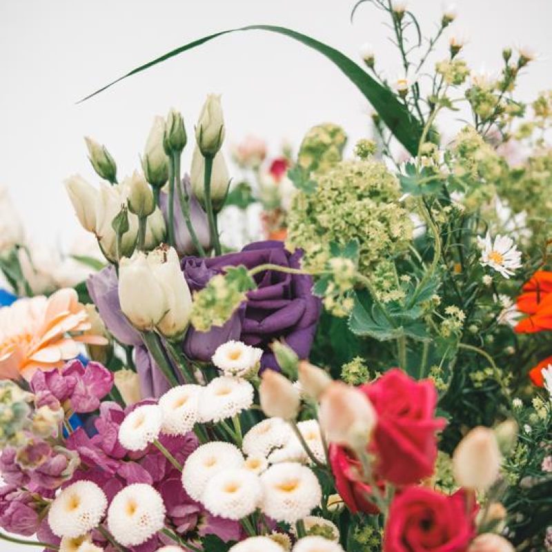 Veldboeket met zomerse kleuren