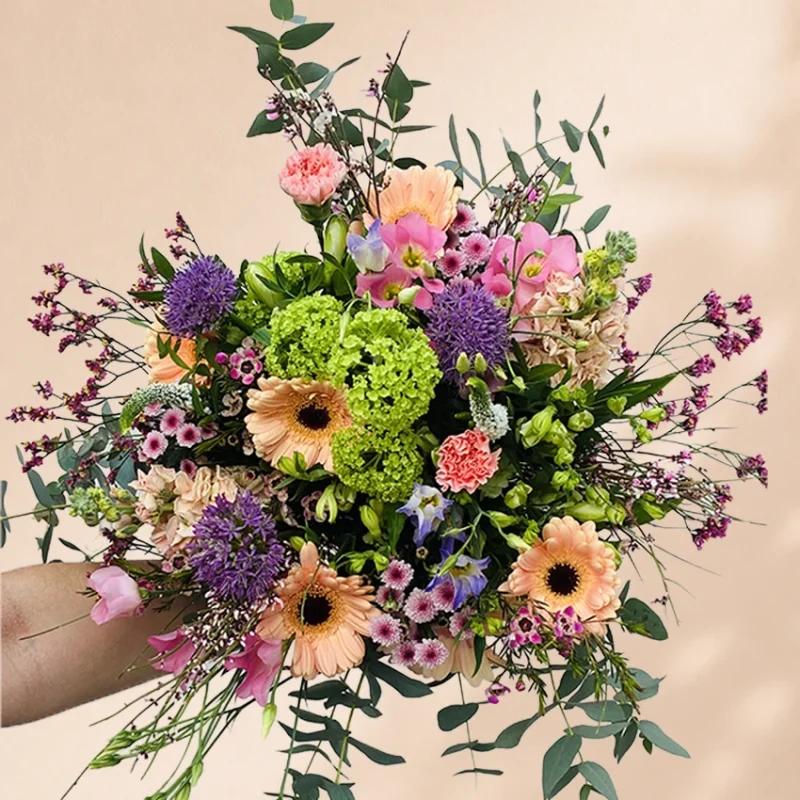 veldboeket met pastelkleuren bestellen - de bloemenloods